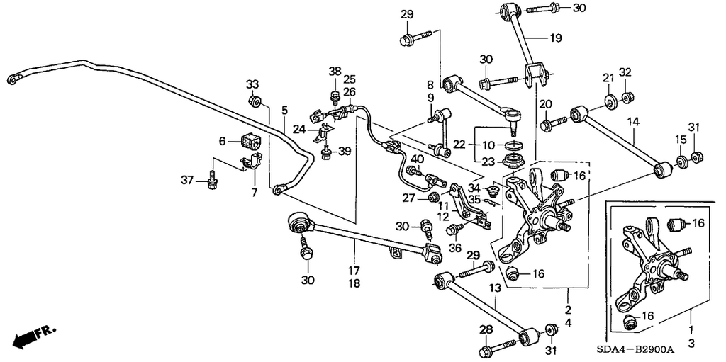 New 2003-2007 Fits Honda Accord Knuckle, Right Rear (Disk), Part # 52210-SDA-A50