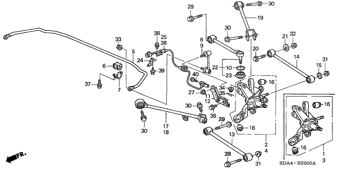 New 2003-2007 Fits Honda Accord Knuckle, Right Rear (Disk), Part # 52210-SDA-A50
