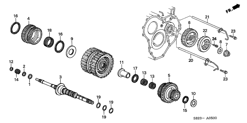 New 1998-2002 Fits Honda Accord Gear, Mainshaft First, Part # 23481-PCJ-000