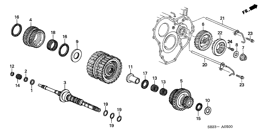 New 1998-2002 Fits Honda Accord Gear, Mainshaft First, Part # 23481-PCJ-000