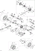 Can-Am - OEM schematic diagram - Part # 2572-705500833 - 08- Drive System, Rear - Ref # 49