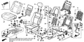 Honda New 2003-2004 Fits Honda Accord Left Front Seat-Back Trim Cover (Gray), Part # 81521-SDC-A01ZB