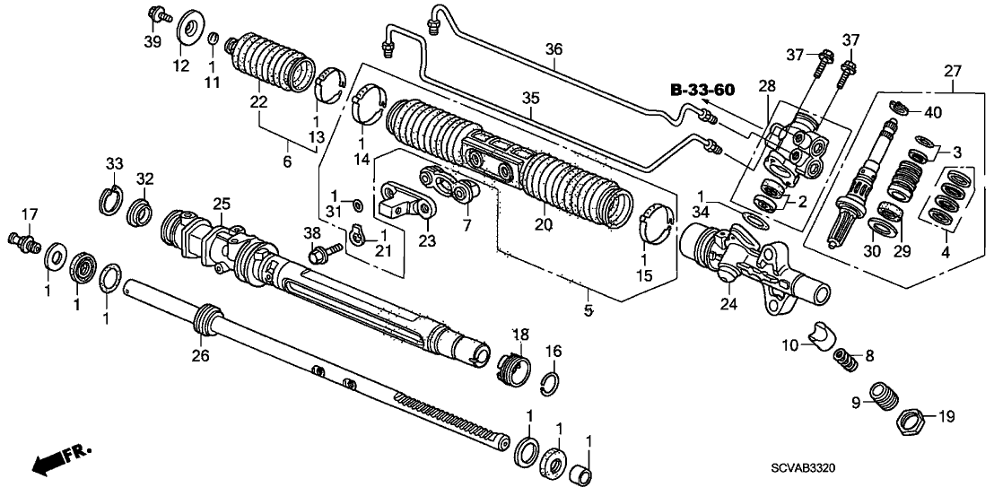 Honda New 2005-2011 Fits Honda Element Cylinder, Part # 53611-SCV-A01