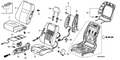 Honda New 2009 Fits Honda Civic Cover, Right Front Seat Cushion Trim (Sienna Beige) (Leather), Part # 81131-SNA-A31ZD