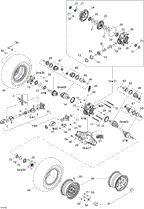 Can-Am - OEM schematic diagram - Part # 2572-705500729 - 08- Drive System, Rear STD | 08- Drive System, Rear XT | 08- Drive System, Rear - Ref # 62, 68
