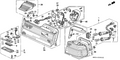 Honda New 1991-1993 Fits Honda Accord Light Assy., R. License, Part # 34100-SM5-A01