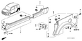Honda New 2003-2004 Fits Honda Element Garnish Assy., R. FR. Side Sill *NH647M* (BP WARM GRAY METALLIC), Part # 71800-SCV-A10ZA