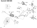 Fits 2005-2007 Ski-Doo Summit 1000 SDI, Highmark & Highmark X / Summit Highmark & Highmark X 1000 SDI Brake Hose Highmark X, OEM Part # 507032418