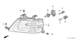 Honda New 1997-2001 Fits Honda CR-V Passenger Side Headlight Unit, Part # 33101-S10-A01