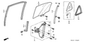 Honda New 2003-2007 Fits Honda Accord Right Rear Door Run Channel, Part # 72735-SDA-A11