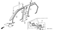 Honda New 1991-1993 Fits Honda Accord Seal, L. RR. Door Opening *NH89L* (PALMY GRAY), Part # 72855-SM5-013ZB