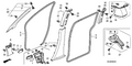 New 2008-2010 Fits Honda Odyssey Garnish Assy., L. Center Pillar (Lower) *YR327L* (PEARL IVORY), Part # 84171-SHJ-A01ZF