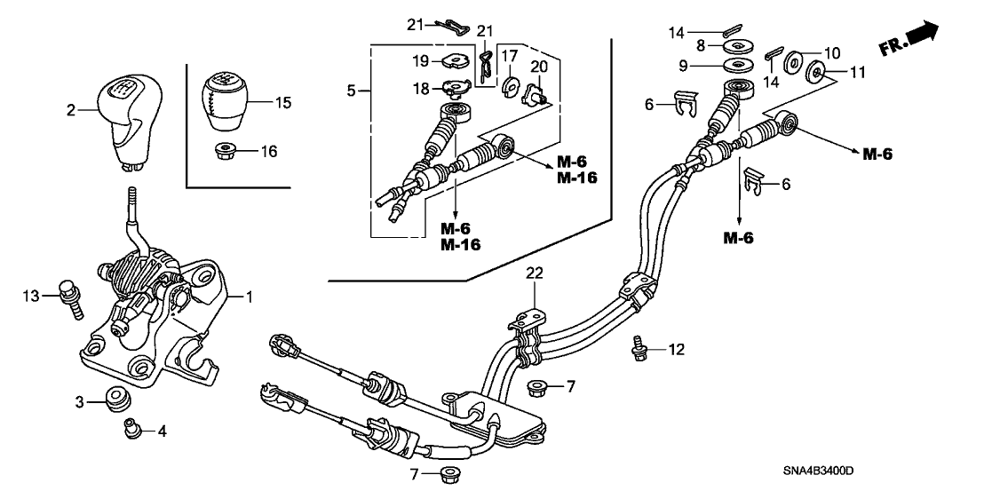 Honda New 2006-2008 Fits Honda Civic Lever Sub-Assy., Change, Part # 54100-SVB-A02