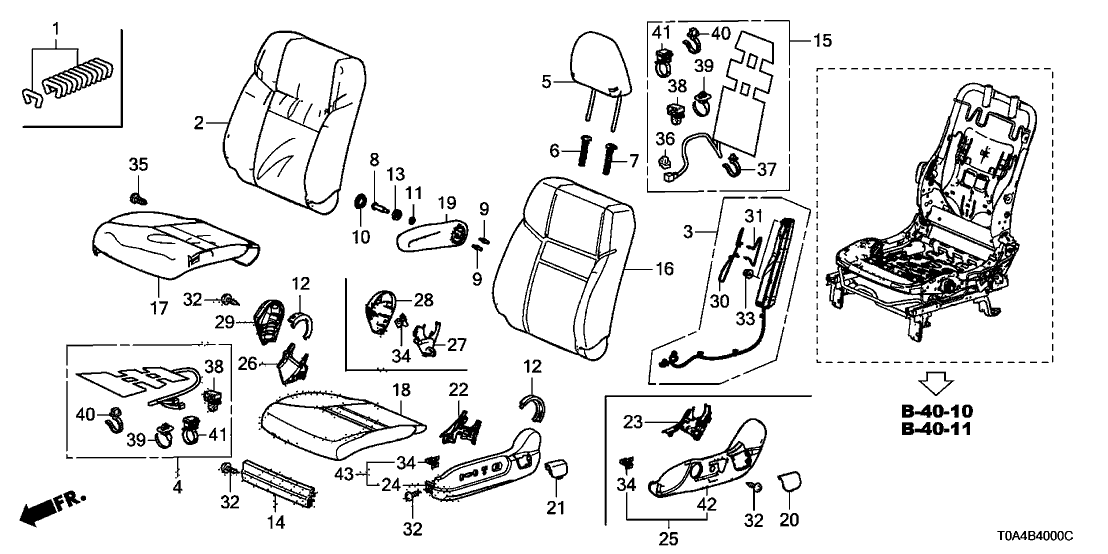 New 2016 Fits Honda CR-V Cover, Left Front Seat-Back Trim (Wisteria Light Gray), Part # 81521-T0K-A02ZA
