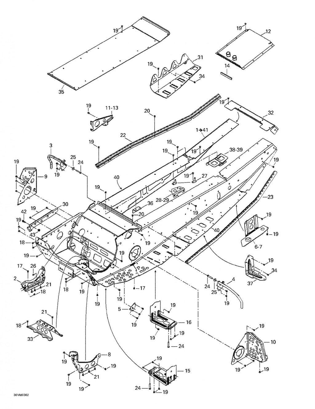 Fits 2003-2007 Ski-Doo MX Z 440 Racing / MX Z 440X Racing Models LH Bracket, OEM Part # 518323188