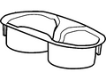 Ford New 1998-2005, 2007-2011 Fits Lincoln 2007-2011, 1998-2005 Ford Crown Victoria / Town Car / 2007-2011, 1998-2005 Mercury Grand Marquis Holder - Cup Base No. 13562, Part # F8VZ5413562AA