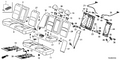 Honda New 2016 Fits Honda Accord Seat-Back Assy., R. RR. Side *NH167L* (GRAPHITE BLACK), Part # 82150-T2G-A62ZC