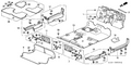 Honda New 1997-2001 Fits Honda CR-V Bracket, Center Trunk Mat, Part # 82326-S10-000