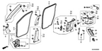 New 2009-2011 Fits Honda Pilot Garnish Assy., R. Quarter Pillar *NH220L* (CLEAR GRAY), Part # 84131-SZA-A01ZA
