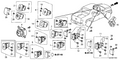 New 2006-2008 Fits Honda Ridgeline Lid, Sunroof Switch Hole *NH167L* (GRAPHITE BLACK), Part # 77205-SJC-A01ZA