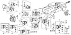 New 2006-2008 Fits Honda Ridgeline Lid, Sunroof Switch Hole *NH167L* (GRAPHITE BLACK), Part # 77205-SJC-A01ZA