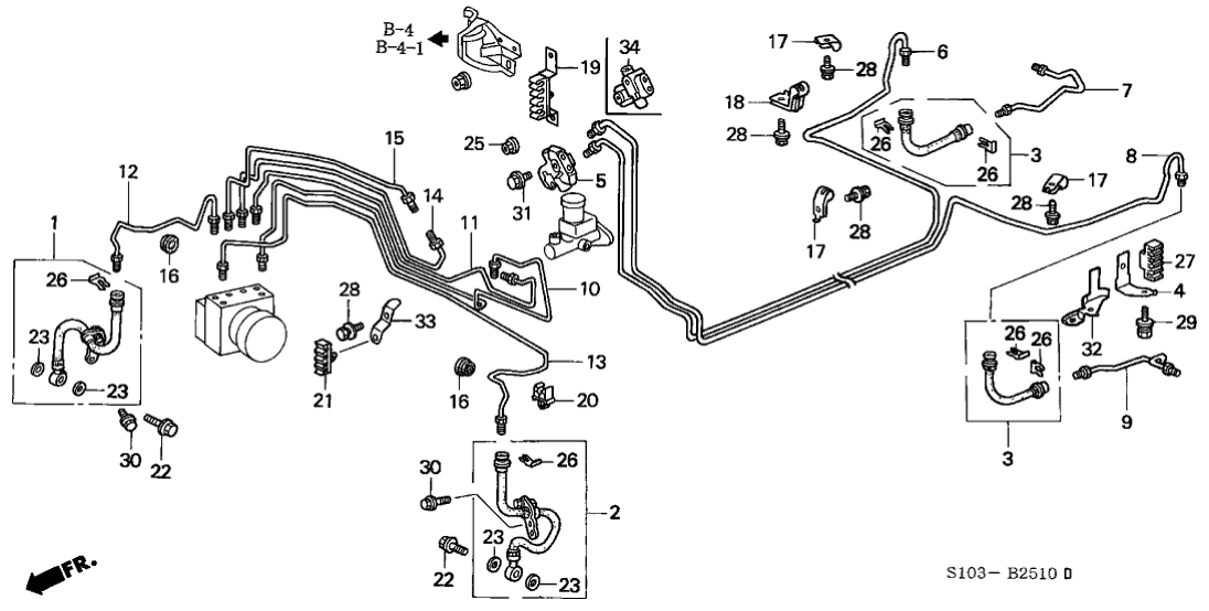 Honda New 1997 Fits Honda CR-V Brake Pipe Z, Part # 46379-S10-A01
