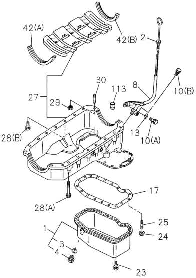 Honda New 1994-1996 Fits Honda Passport Oil Pan Gasket, Part # 89432-42000