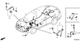 Honda New 2012 Fits Honda Crosstour Left Cabin Wire Harness, Part # 32120-TY4-A20