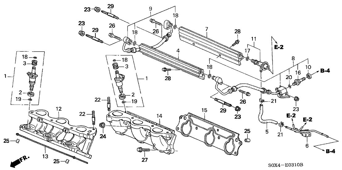 Honda New 1999-2001 Fits Honda Odyssey Fuel Return Pipe, Part # 16615-P8F-A00