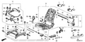 New 2008-2010 Fits Honda Accord Cord, L. FR. Power Seat (8Way), Part # 81606-TA0-A21