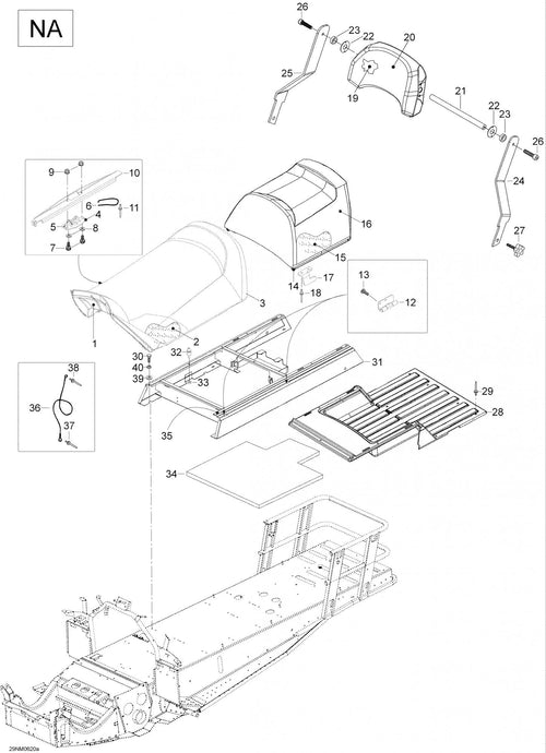 Fits 2006 Ski-Doo Expedition 600 H.O. SDI / Expedition V-1000 RH Arm, OEM Part # 605353963