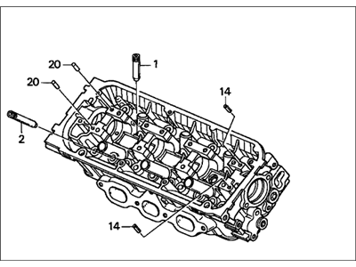 Acura New 1997-1999 Fits Acura CL Cylinder Head Assembly, Rear, Part # 12300-P8C-306