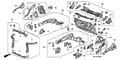 Honda New 2008-2011 Fits Honda Civic Bracket Set, R. FR. Sub-Frame (FR), Part # 04606-SVB-C01ZZ