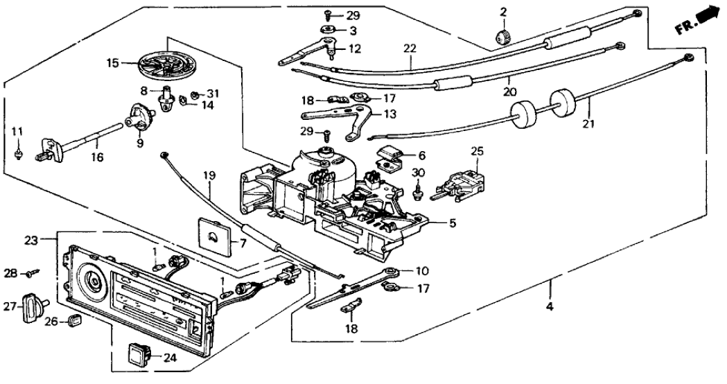 Honda New 1988-1991 Fits Honda Civic Lever, Mode Control, Part # 79521-SH3-A00