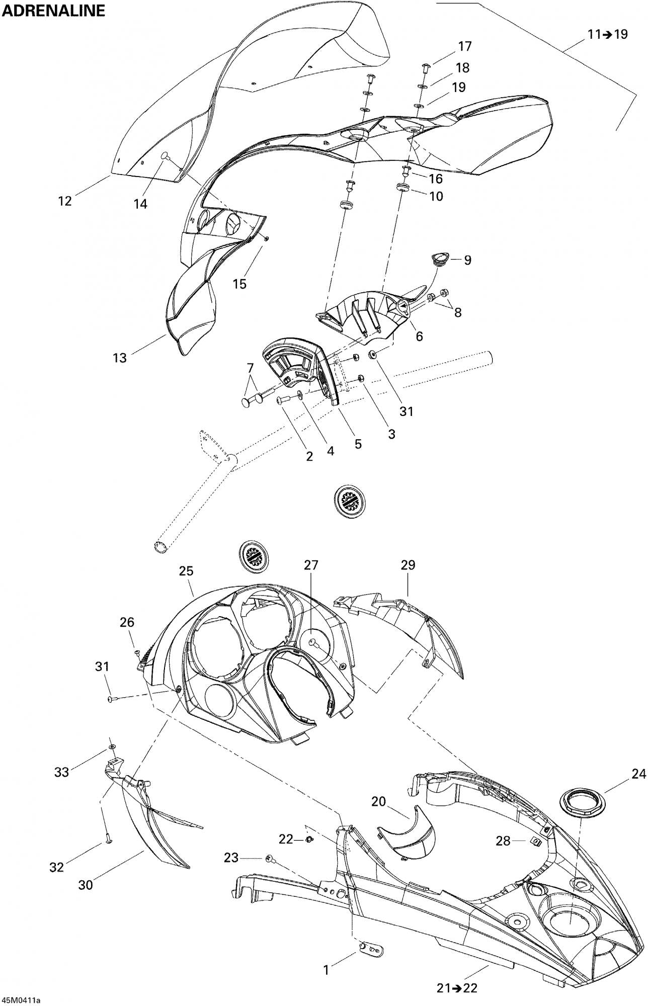 Fits 2002-2005 Ski-Doo MX Z 380F / MX Z 500SS Trail & Adrenaline Models Cap, OEM Part # 517302806