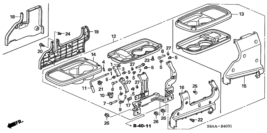 New 2002-2006 Fits Honda CR-V Pin, Spring, Part # 81178-S9A-J01