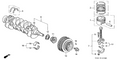 Honda New 1997-1998 Fits Honda Civic Bearing D Set, Main (Green) (Glacier Vandervell), Part # 13035-P2F-660
