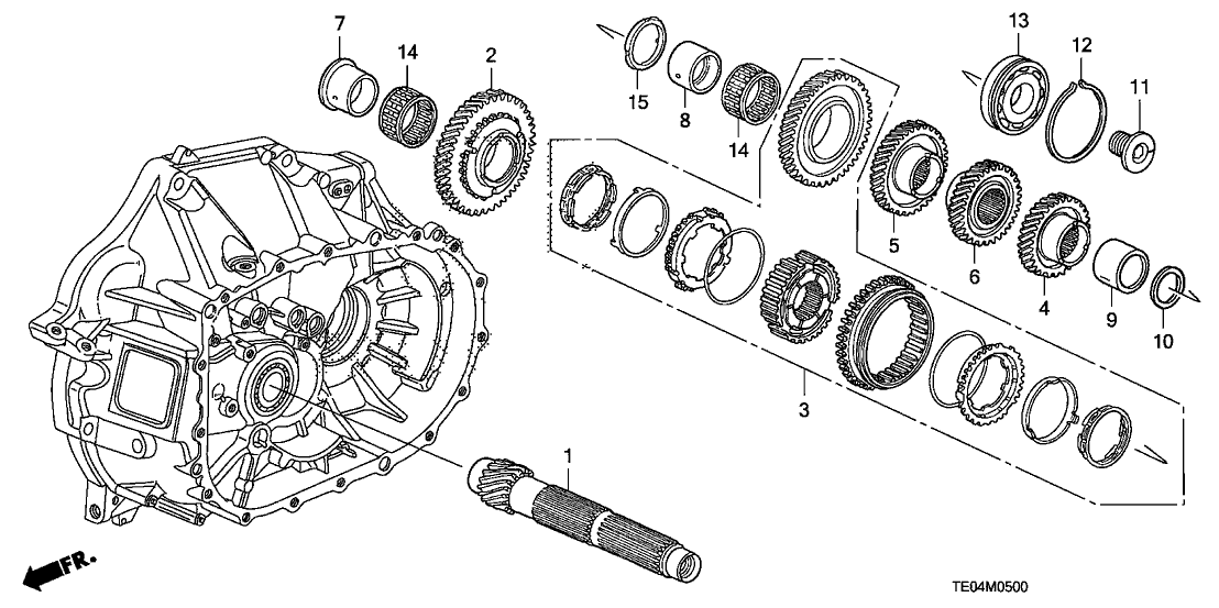 Honda New 2009-2012 Fits Honda Accord Countershaft, Part # 23221-R88-010