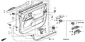 New 2005-2006 Fits Honda CR-V Lining, L. FR. Door (Typea) (LEA)(Black), Part # 83583-SCA-A43ZD