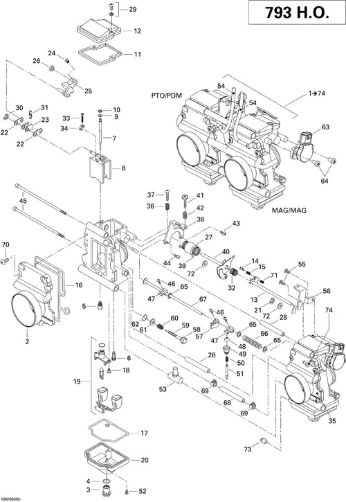 Fits 2005-2007 Ski-Doo GSX 800 HO / GSX LTD 800 HO PTEK Models Bracket, OEM Part # 404162078