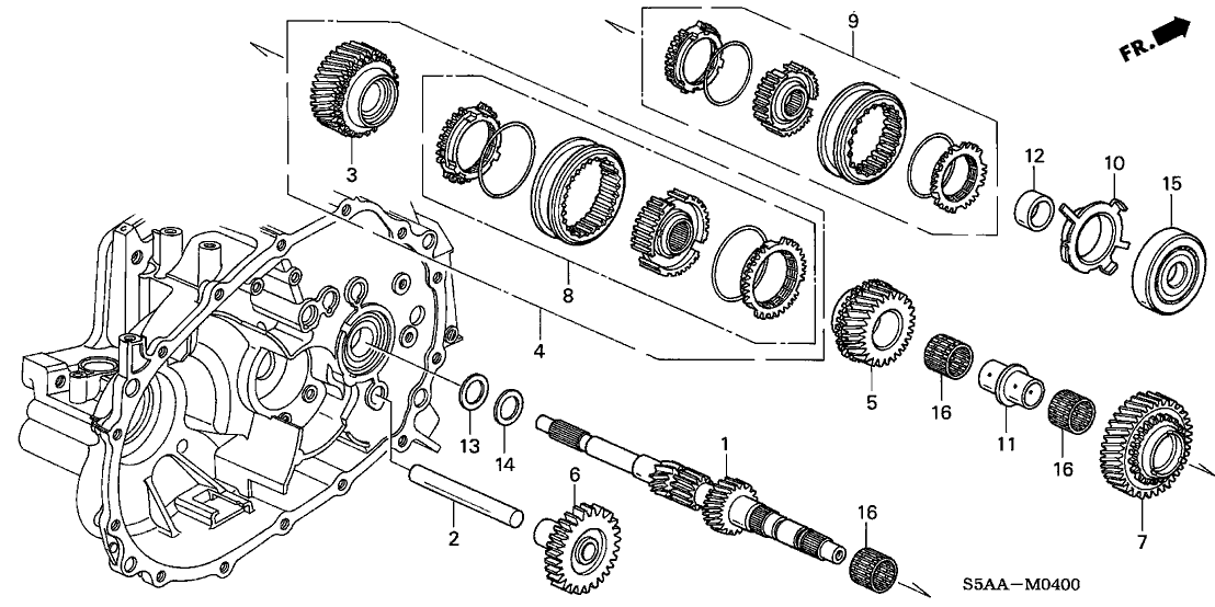 New 2001-2005 Fits Honda Civic Gear Set, Third, Part # 23444-PLW-326