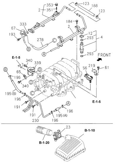 New 1998-2002 Fits Honda Passport Clip Injector, Part # 82535-40540