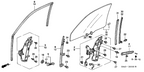 New 1998-2002 Fits Honda Accord Left Front Door Run Channel, Part # 72275-S84-A01