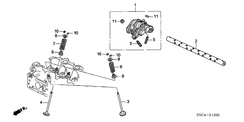 New 2006-2011 Fits Honda Civic Shaft, Rocker, Part # 14631-RMX-000