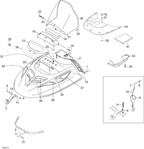 Fits 2004-2007 Ski-Doo Skandic SUV 550F / Skandic SUV 600 Models Air Duct Suv 550, OEM Part # 5146986