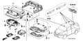 Honda New 2005 Fits Honda Pilot Module Assy., Ambient Light *NH220L* (CLEAR GRAY), Part # 39180-S9V-A01ZB