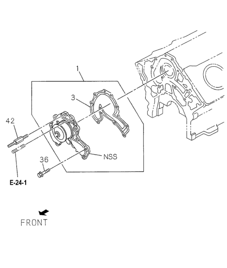 Honda New 1994-1997 Fits Honda Passport Stud, Water Pump, Part # 89708-86910