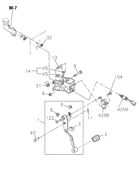 Honda New 2000-2002 Fits Honda Passport Clutch Pedal, Part # 89721-98030