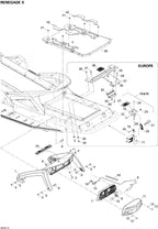 Fits 2004-2005 Ski-Doo MX Z 600 HO Renegade/Renegade X / MX Z 600 HO SDI Models Fitting, OEM Part # 511000248