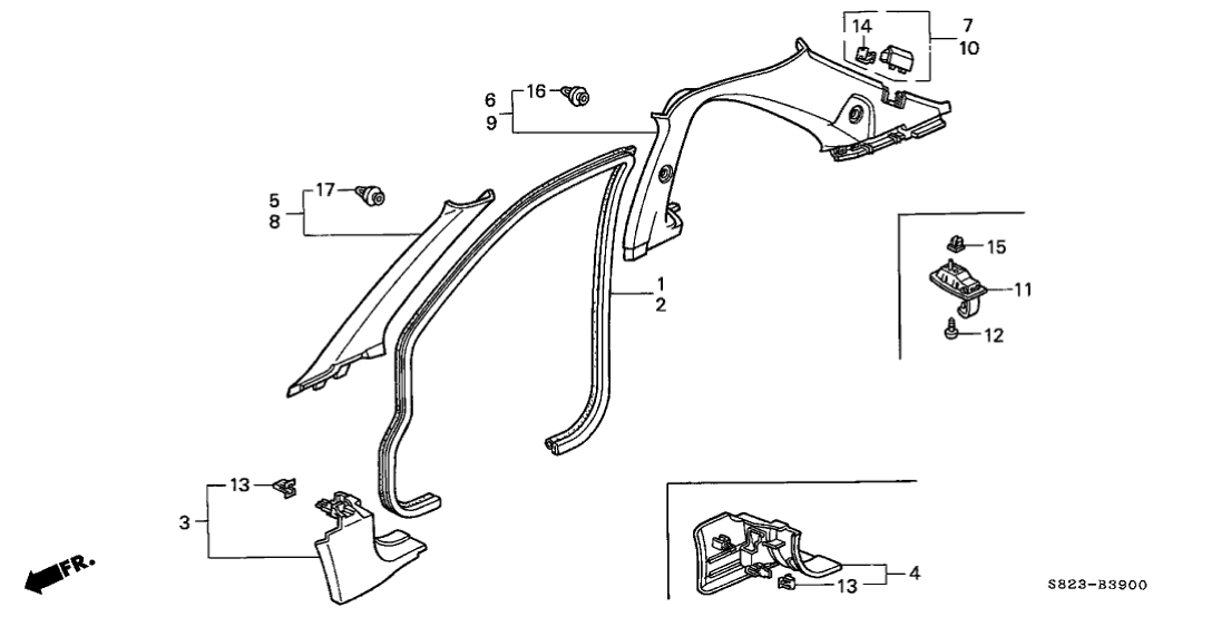 Honda New 1998-1999 Fits Honda Accord Garn Assy*NH302L*, Part # 84101-S82-A01ZB